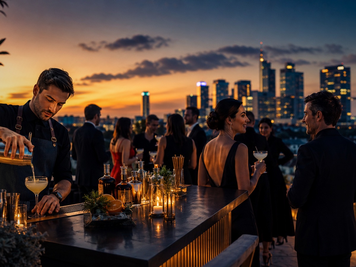 Global cocktail events, bartenders and bars connected through media visibility